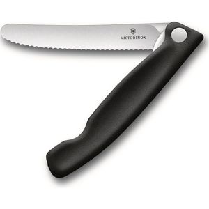 Victorinox Inklapbaar Tafelmes Met Snijplank - Zwart - Gekarteld