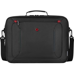 Wenger, BQ Clamshell 16 laptoptas met verstelbare schouderriem, Zwart