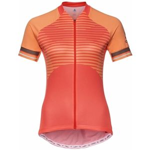 Odlo - Zeroweight - Fietsshirt - Hot Coral - Korte Mouwen - Volledige Ritssluiting