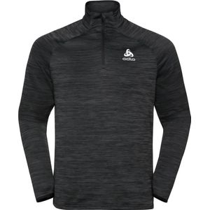 ODLO Midlayer zip RUN EASY WARM Mannen Sportshirt- Black Melange