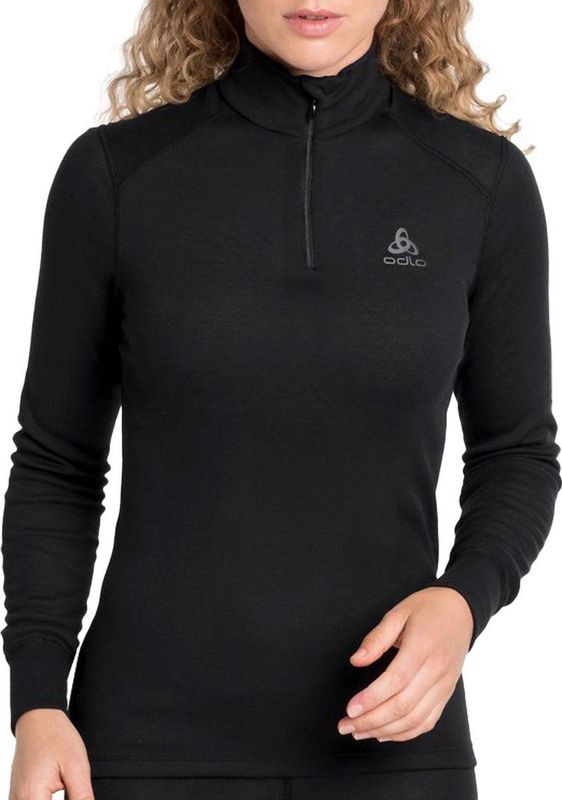 Odlo - BL Top Turtle Neck LS Half Zip Active - Ondershirt - Black - 100% Gerecycled Polyester