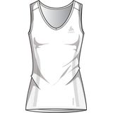 Ondershirt Odlo Women V-Neck Singlet Performance X-Light White