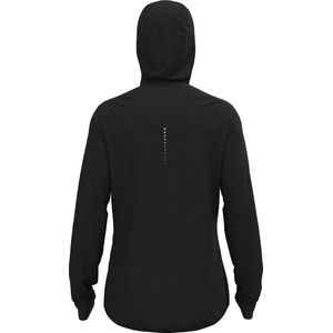 Vest Odlo Women Hoody Midlayer Run Easy 365 Black Melange