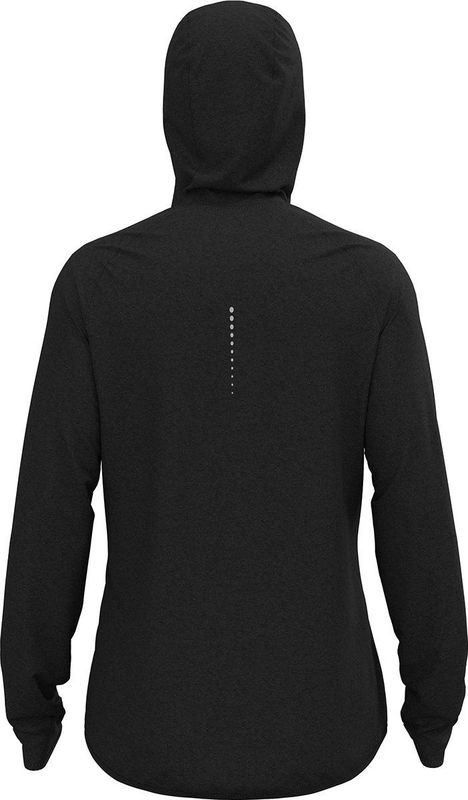 Vest Odlo Women Hoody Midlayer Run Easy 365 Black Melange