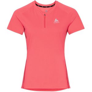T-Shirt Odlo Women T-Shirt S/S 1/2 Zip Axalp Trail Siesta
