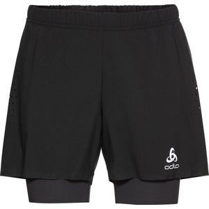 ODLO Zeroweight 2in1 Short 5'' Heren - Sportbroeken - zwart - Mannen