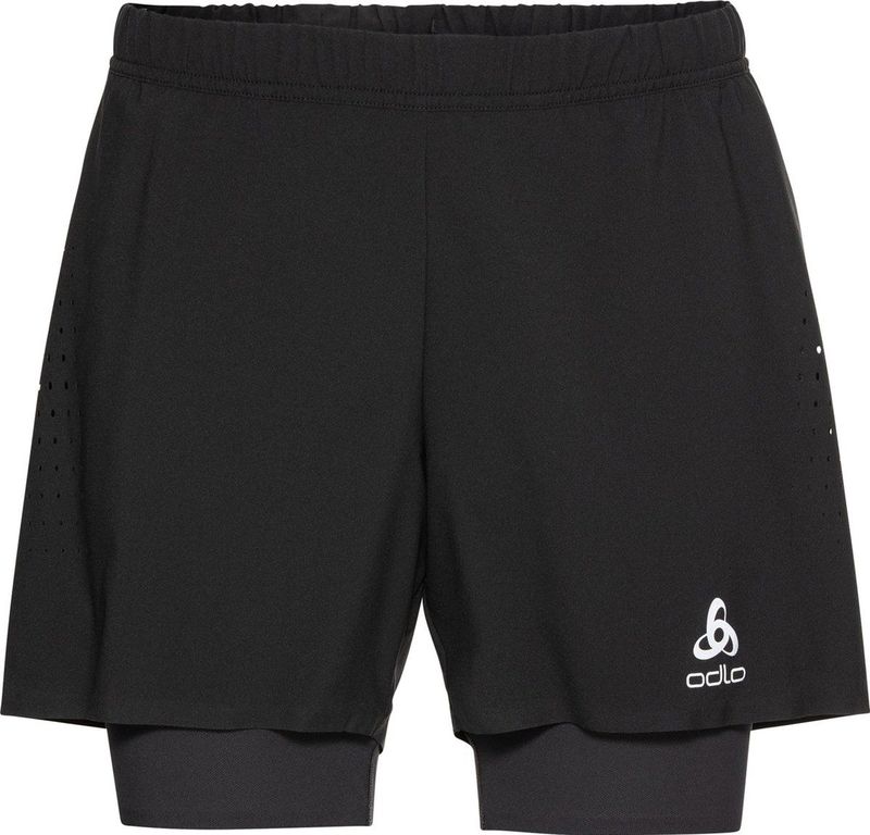 ODLO Zeroweight 2in1 Short 5'' Heren - Sportbroeken - zwart - Mannen