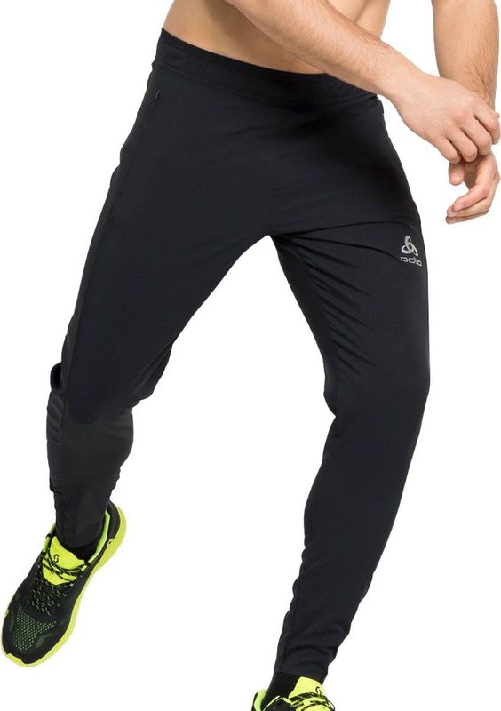 Odlo - Zeroweight - Lange Hardloopbroek - Zwart - 100% Polyester