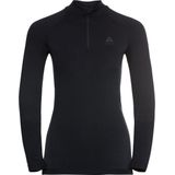 Odlo Shirt Lange Mouwen Halve Rits Performance Warm ECO ZWART