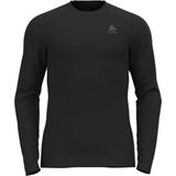 Odlo - Bl Top Crew Neck L/S Fundamentals Active - Ondershirt - Zwart - Gerecycled Polyester