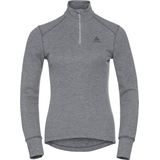 Odlo - BL Top Turtle Neck LS Half Zip Active - Thermoshirt - Odlo Steel Grey Melange - 100% Gerecycled Polyester