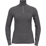Odlo - BL Top Turtle Neck LS Half Zip Active - Thermoshirt - Odlo Steel Grey Melange - 100% Gerecycled Polyester