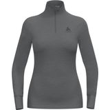 Odlo - BL Top Turtle Neck LS Half Zip Active - Thermoshirt - Odlo Steel Grey Melange - 100% Gerecycled Polyester