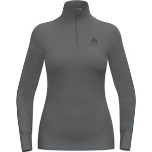 Odlo - BL Top Turtle Neck LS Half Zip Active - Thermoshirt - Odlo Steel Grey Melange - 100% Gerecycled Polyester