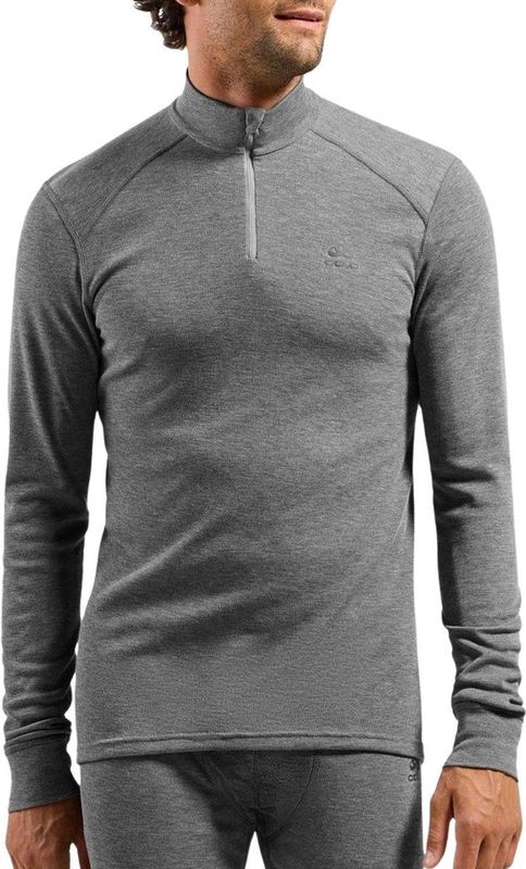ODLO BL TOP Turtle neck half zip ACTIVE W Mannen Thermoshirt Grijs