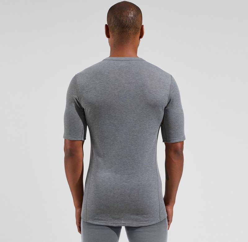 Ondershirt Odlo Men BL Top Crew Neck S/S Active Warm Eco Odlo Steel Grey Melange