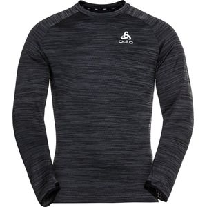 ODLO Midlayer RUN EASY WARM Mannen Sporttrui - Black Melange