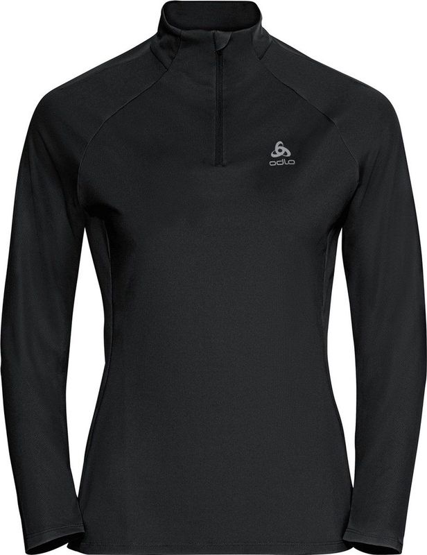 Odlo Essential Ceramiwarm Midlayer 1/2 Zip Dames - Zwart - Maat XS