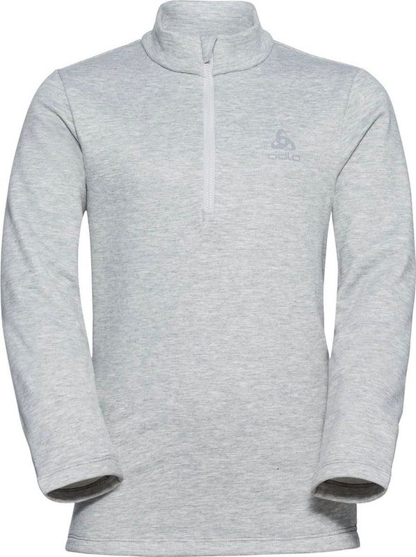 Odlo Unisex Midlayer 1/2 Zip Berra Kids Sweatshirt, Grey Melange, 116