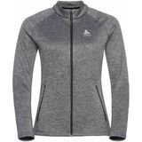 Odlo - Mid Layer Full Zip Tencia - Longsleeve - Dark Grey Melange - 93% Polyester