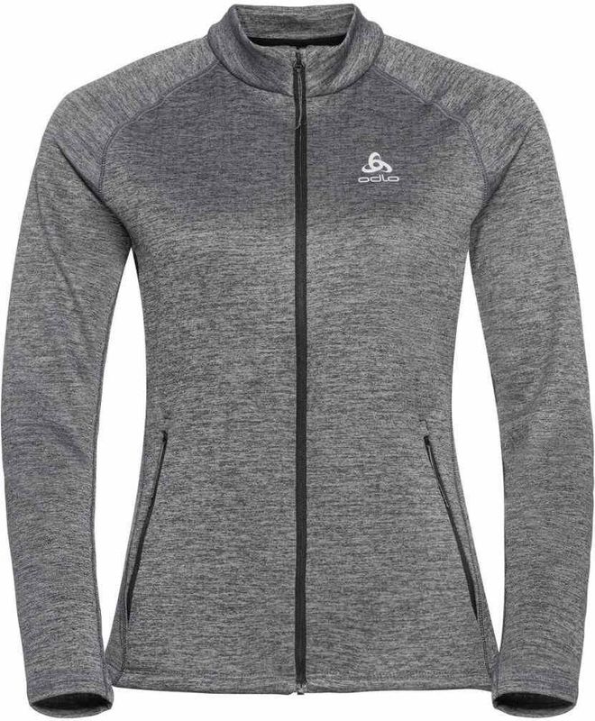 Odlo - Mid Layer Full Zip Tencia - Longsleeve - Dark Grey Melange - 93% Polyester