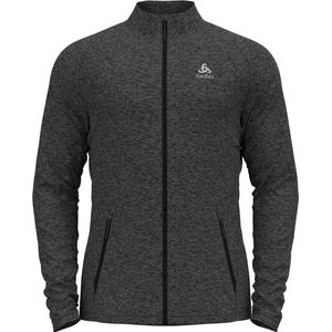 Odlo - Mid Layer Full Zip Tencia - Longsleeve - Dark Grey Melange - 93% Polyester