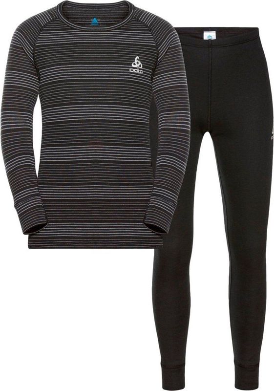 Odlo - Long Active Warm Eco Set - Baselayerset - Black Grey Melange - 100% Gerecycled Polyester