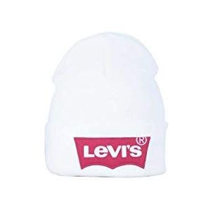 Levi's Oversize Bat Wing Beanie, White-417, wit - 417