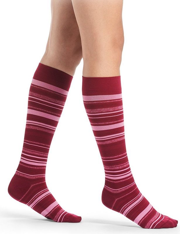 Sigvaris - Microfiber Shades - Steunkousen - Gestreept - Roze