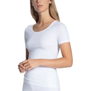 Calida Natural Comfort T-shirt Weiß Baumwolle Large Damen