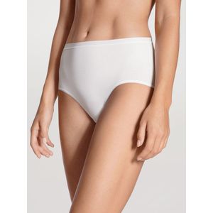 CALIDA Natural Comfort slip voor dames, hoge taille, natuurlijke glans en gladde grip, wit, 40-42