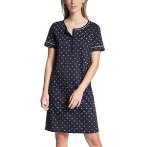 CALIDA Nachthemd - Dark Lapis Blue - Korte Mouwen - Comfort Fit