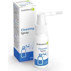 AudioNova - Reinigingsspray voor gehoorapparaten, 30 ml, spray met borstel, antibacterieel, voor hoorapparaten, accessoires voor hoorhulp, 30 ml