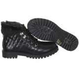 FLTMM3LEP10 - Enkellaarsjes - Zwart - Leer - Vetersluiting