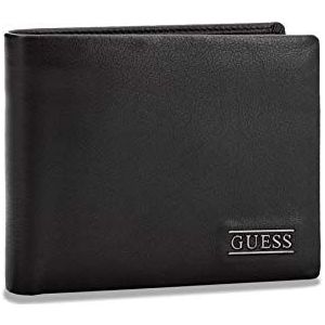 Guess New Boston Billfold Portemonnee voor heren, met munt, zwart (zwart), 2.5x9.6x12.2 centimeters (W x H x L)