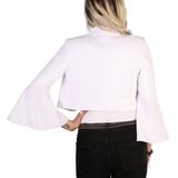 Guess - Damesjas - Wit - Katoen - Voorkant Sluiting - Gewatteerd - Lange Mouwen