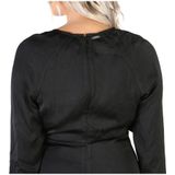 Guess - Jurk - Zwart - Polyester - Lange Mouwen - Ronde Hals