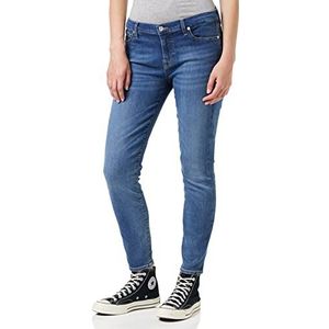 7 For All Mankind The Skinny Crop Jeans, Medium Blauw, 24 (FR 34) Dames, middenblauw
