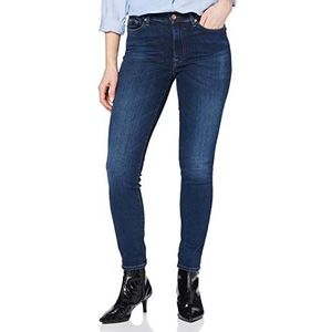 7 For All Mankind HW Skinny Crop Jeans, Medium Blauw, 31 Dames, middenblauw