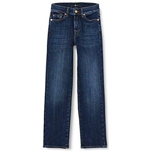 7 For All Mankind Dames De Straight Crop Jeans, Donkerblauw, 25W