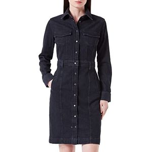 7 For All Mankind JSLLR870 Jurk, Donkerblauw, Regular, Dark Blue, XS