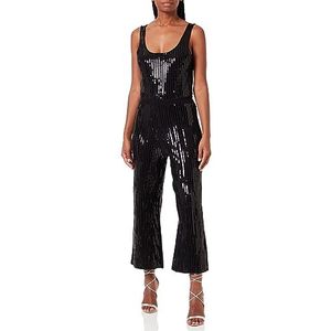 7 For All Mankind Sequin Knit Jumpsuit Viscose Black, zwart, S
