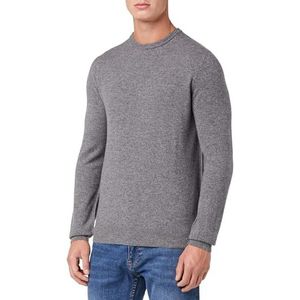 7 For All Mankind Crew Neck Knit Cashmere w/Stitch Detail Heather Grey, grijs, M