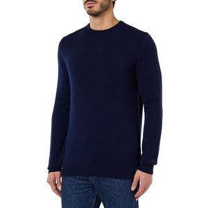 7 For All Mankind Crew Neck Knit Cashmere w/Stitch Detail Navy, Donkerblauw, L