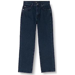 7 For All Mankind - Cropped Straight Leg Jeans - Blauw - Denim