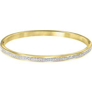 Guess Dames plated bangle armband kristal Staal Bangle Stijlvol Goudkleurig