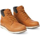 Levi's - Beige Leren Herenlaars - Vetersluiting - Duurzaam