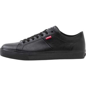 Levi's Woodward Sneakers voor heren, Glanzend zwart, 44 EU