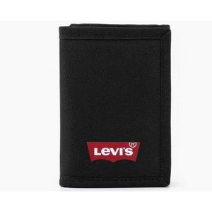 Levi's Batwing Trifold Wallet, reisaccessoires, drievoudig gevouwen, heren, Regular Black, One size