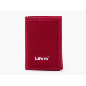 Levi's Batwing Trifold Portemonnee voor heren, reisaccessoires, drievoudige gevouwen portefeuille, Regular Red.
